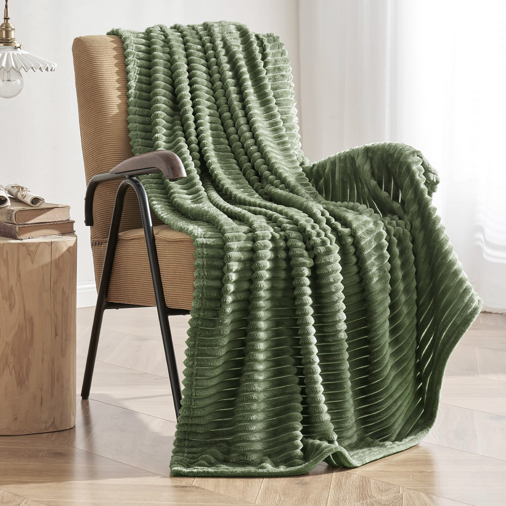 Frazada de lino verde