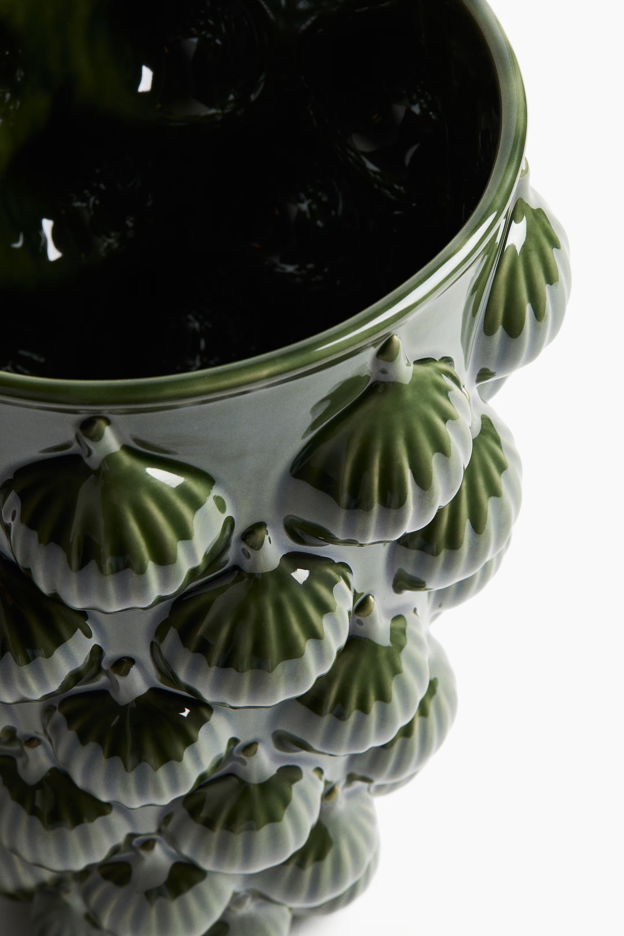 Jarrón Grande Oro Verde