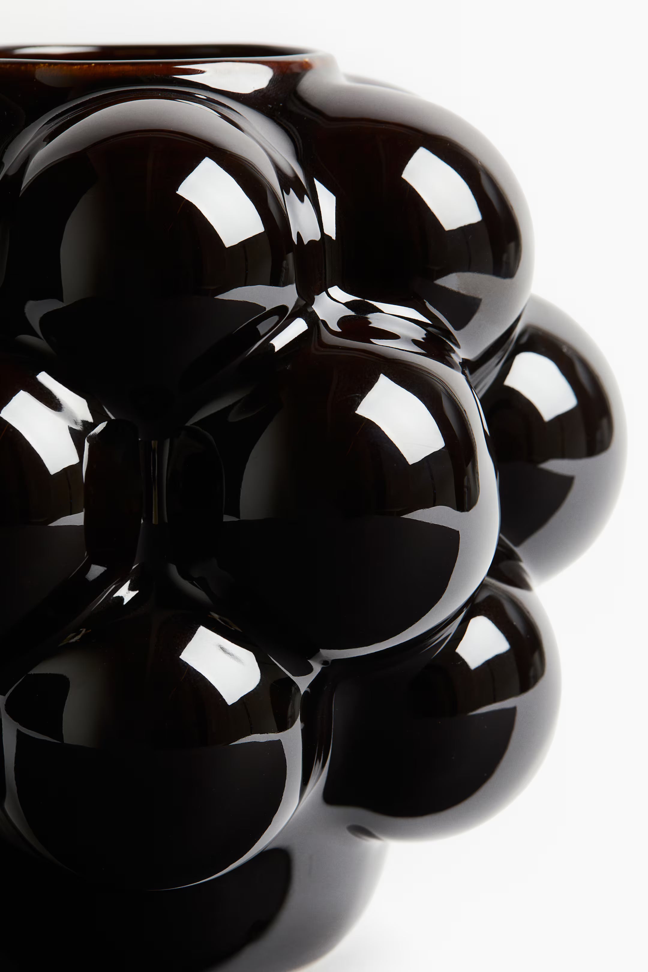 JARRÓN DE ESFERAS NEGRO