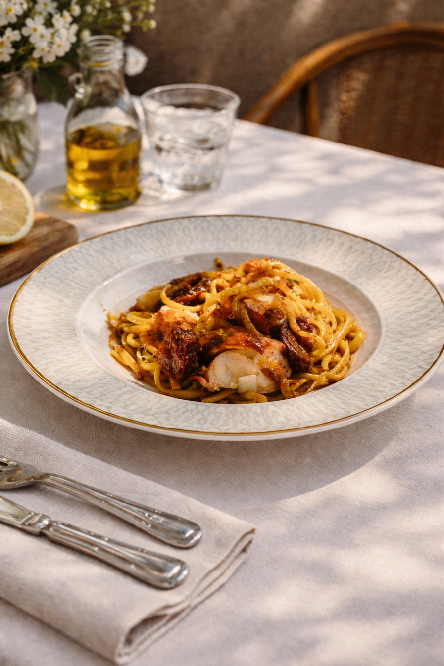 Platos bordes dorados